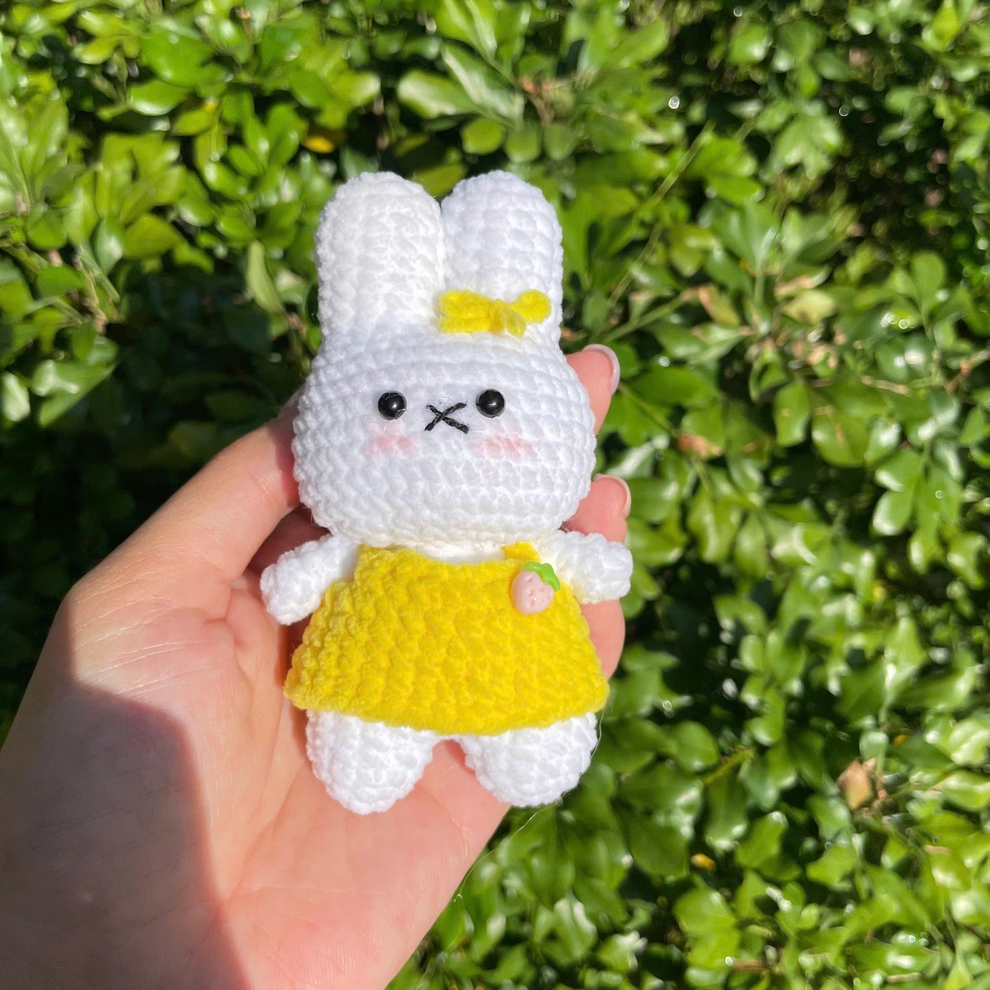Handmade Crochet Miffy Bunny Rabbit Keychain