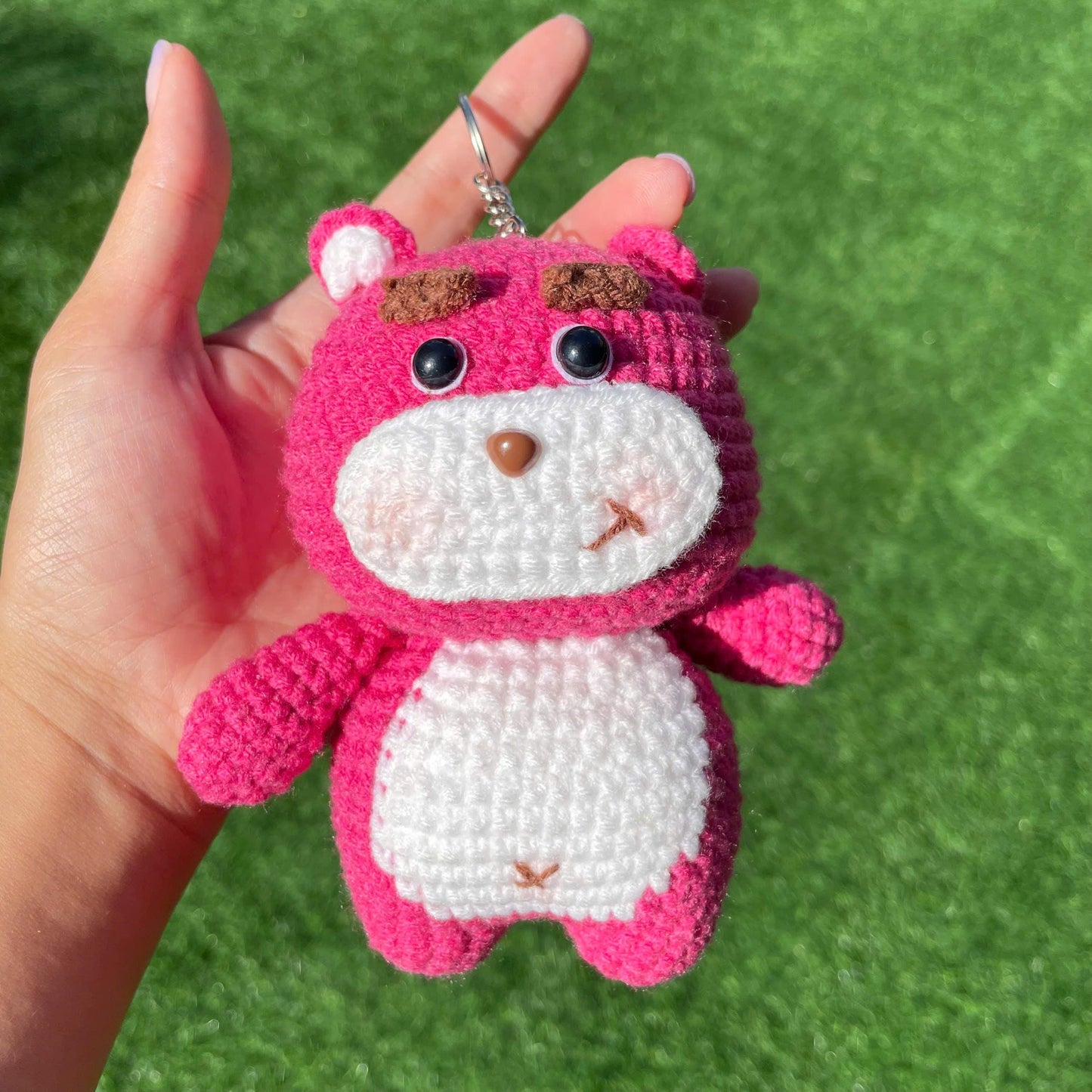 Handmade Crochet Lotso Plush Keychain