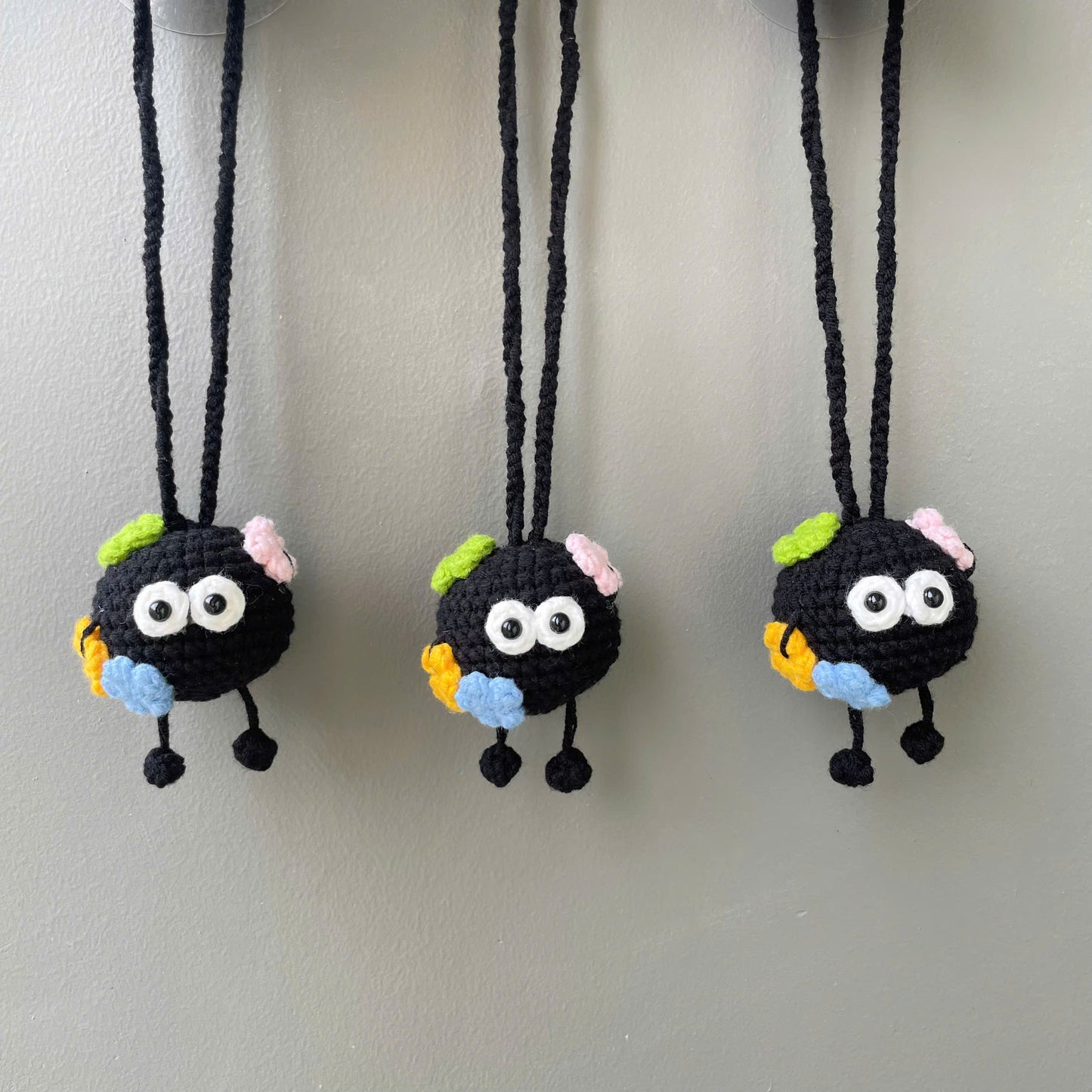 Handmade Crochet Ghibli Calcifer Car Hanging