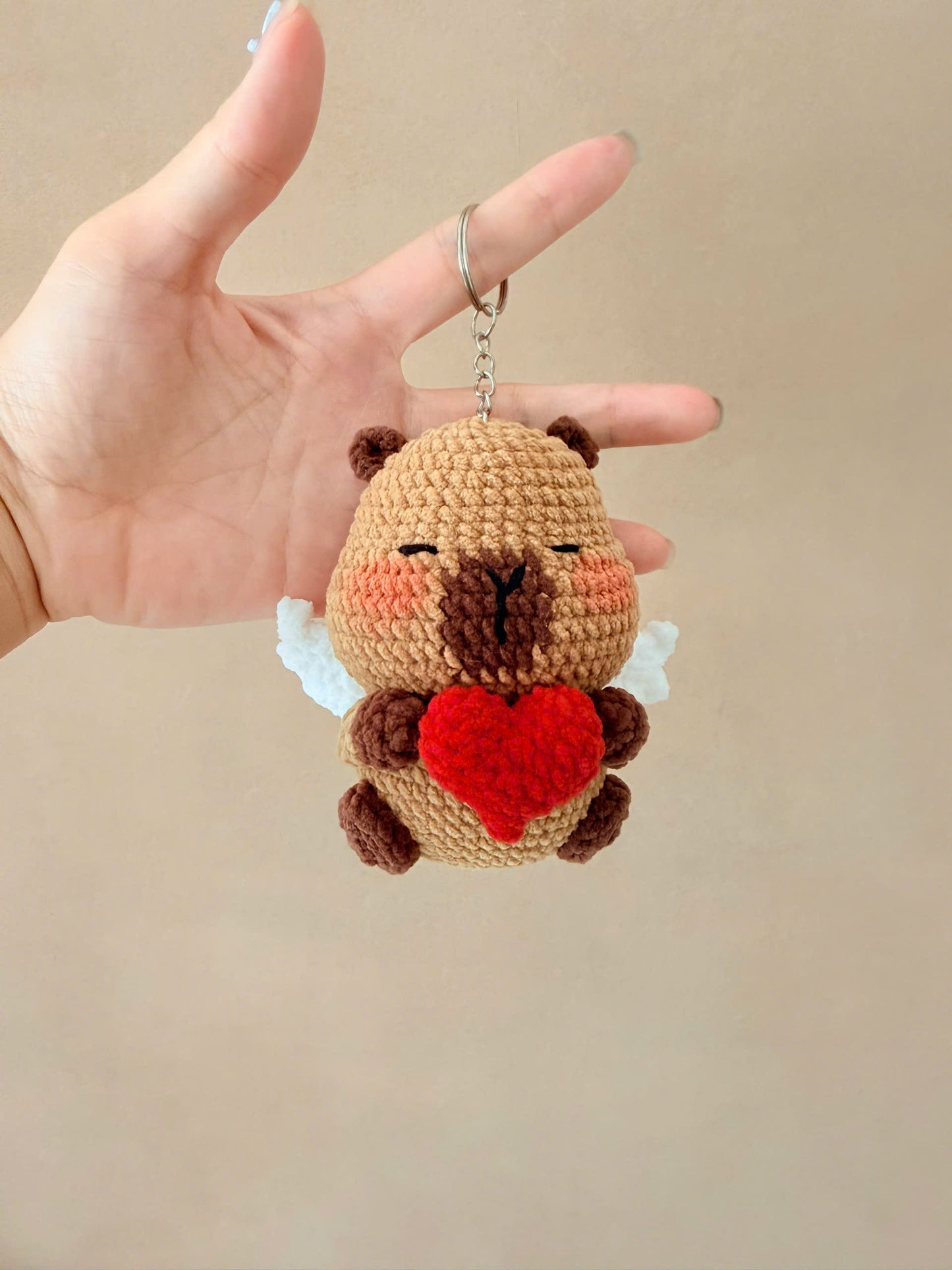 Handmade Crochet Capybara Keychain