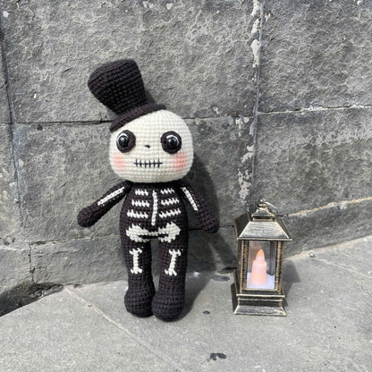 Handmade Crochet Skeleton Doll