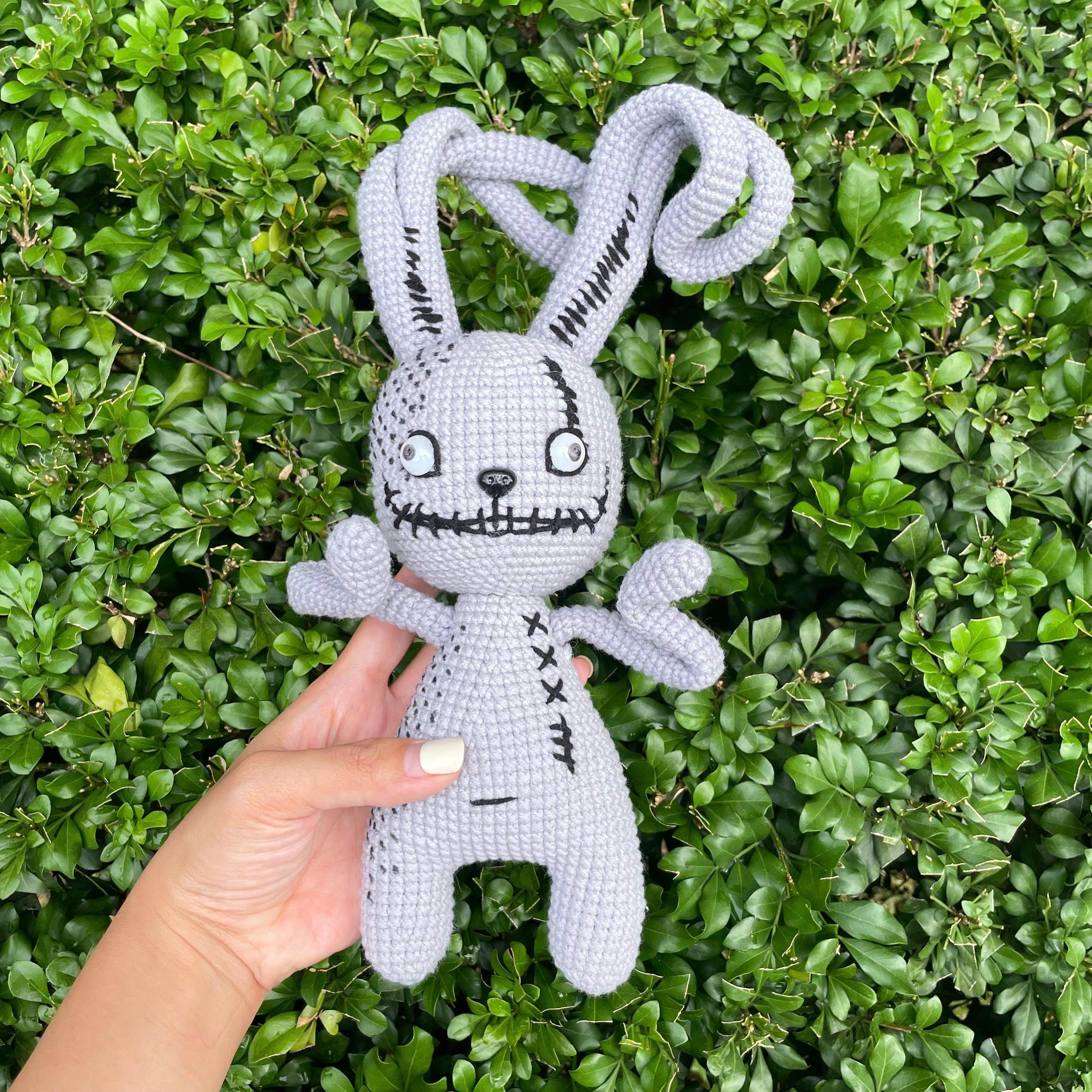 Handmade Crochet Creepy Bunny Plush