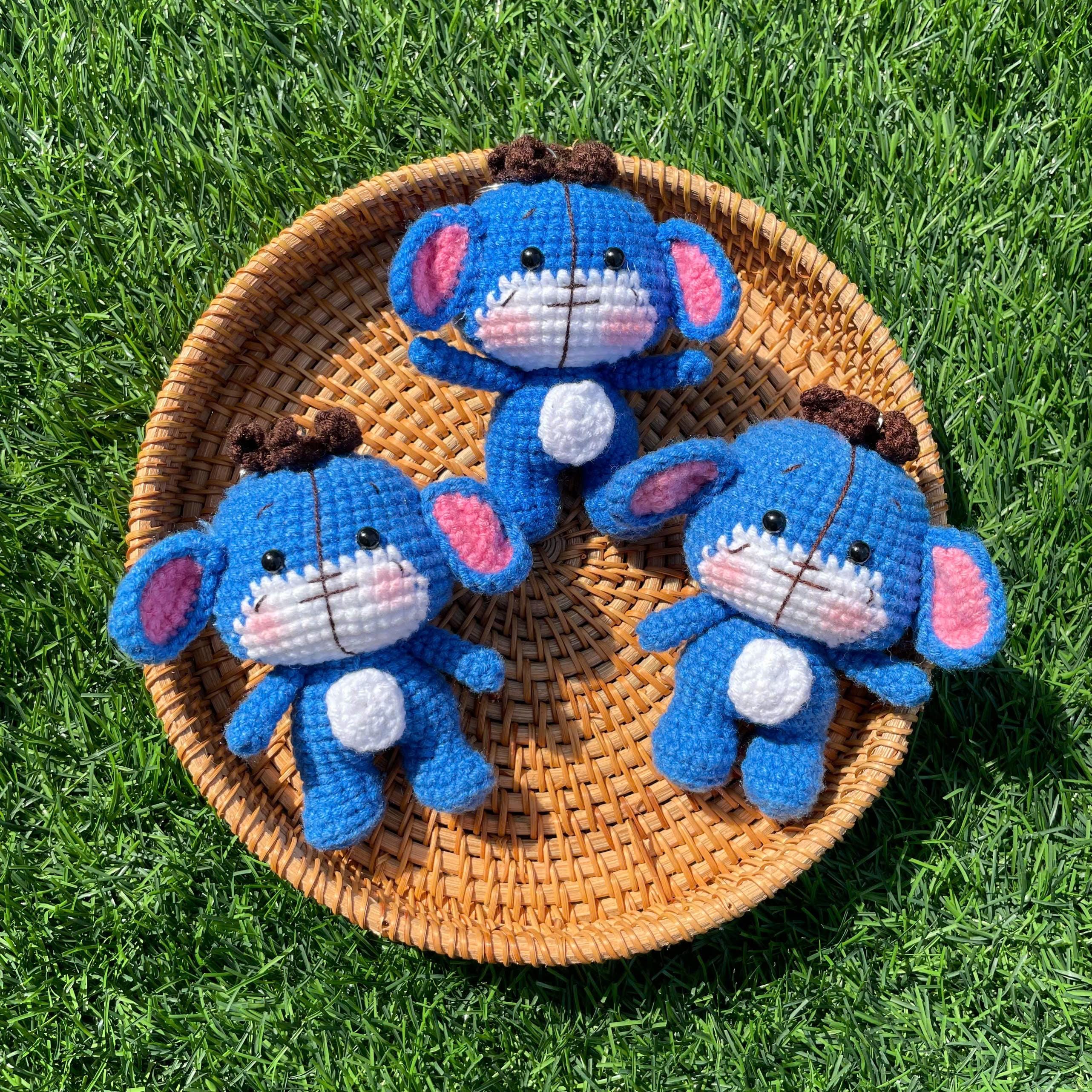 Handmade Crochet Eeyore Keychain, Winnie the Pooh Donkey