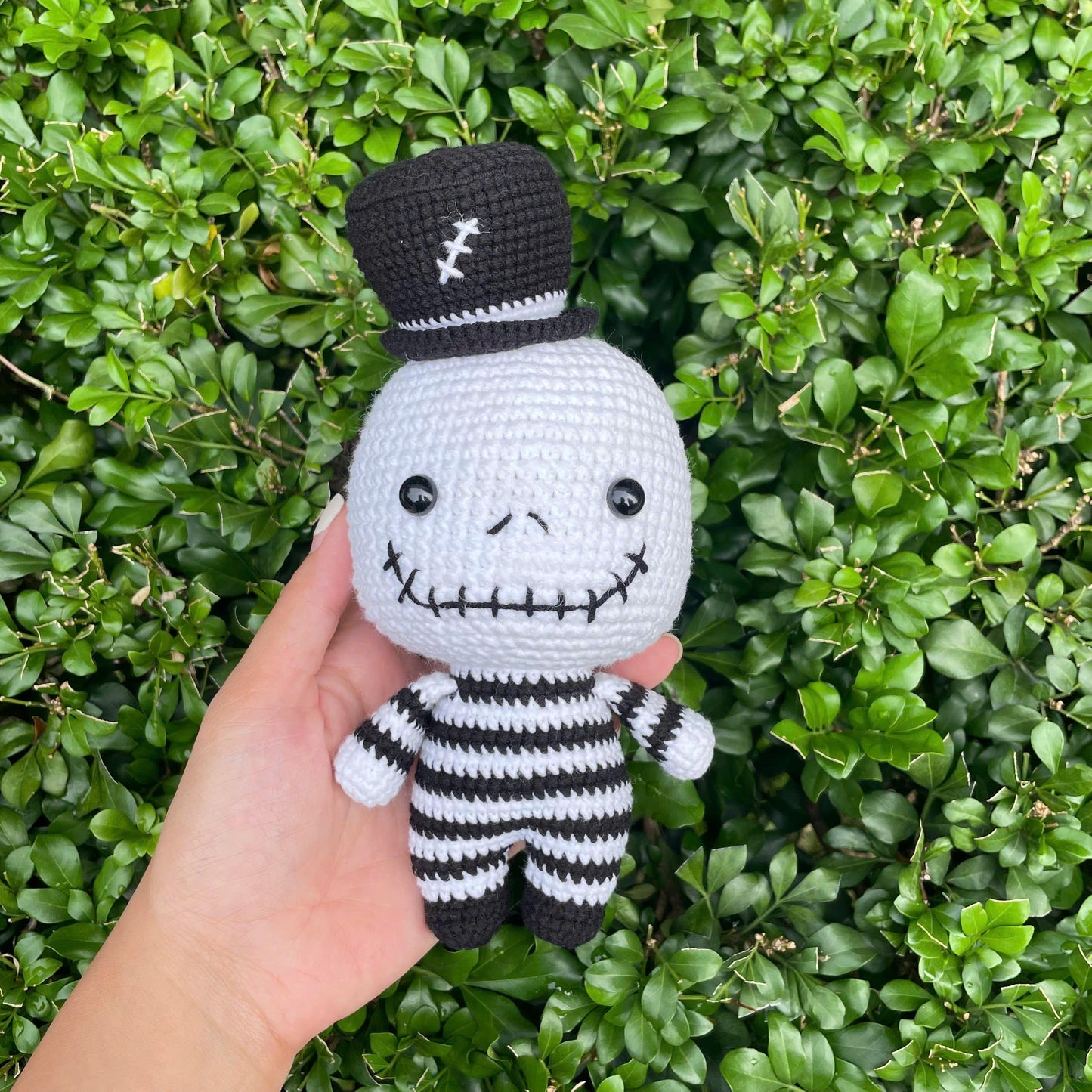 Handmade Crochet Jack Skellington Doll