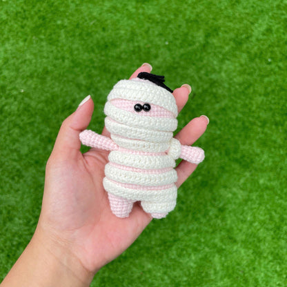 Handmade Crochet Halloween Creepy Sam Doll Keychain