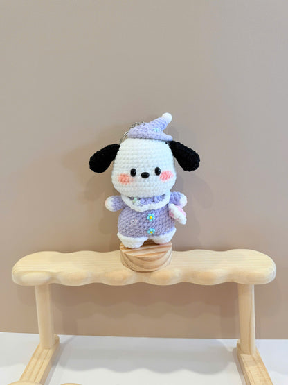 Crochet Pochaco Dog Keychain