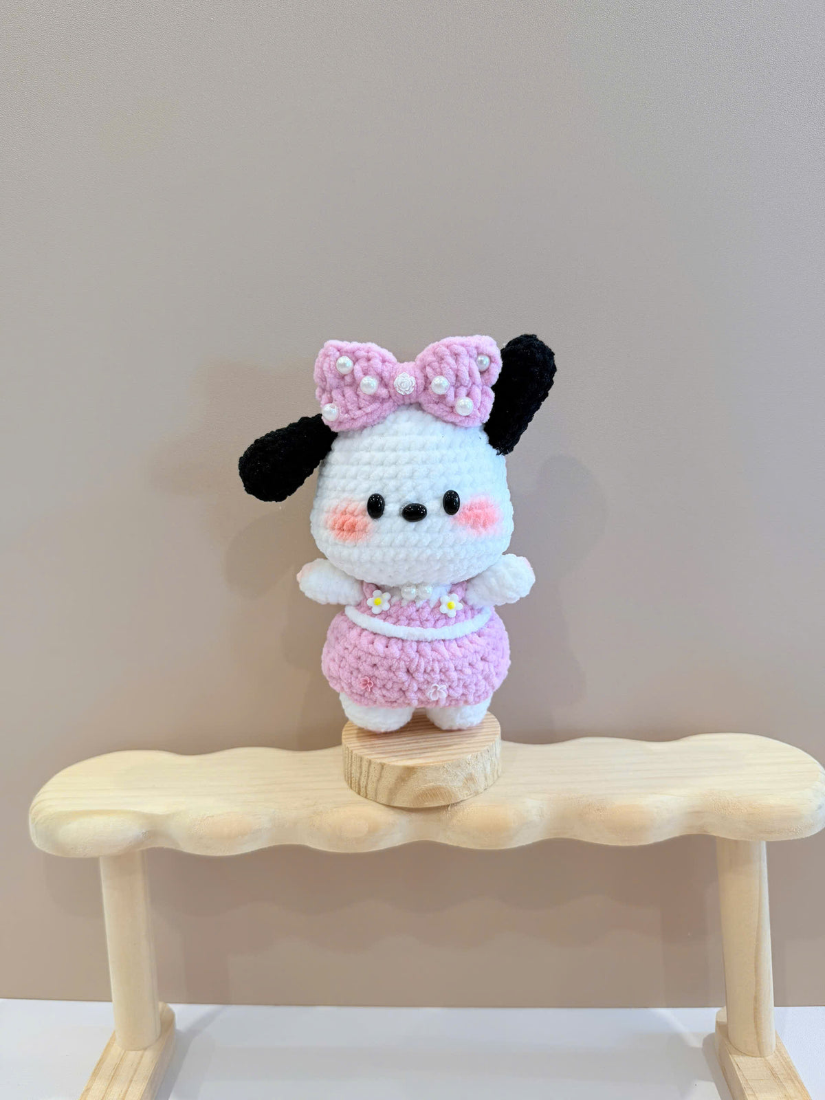 Crochet Pochaco Dog Keychain