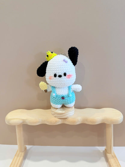 Crochet Pochaco Dog Keychain