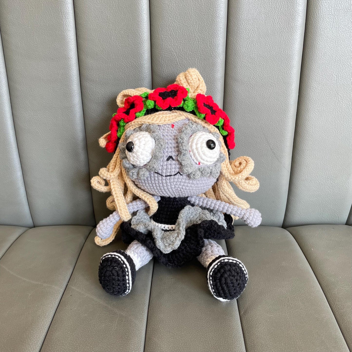 Handmade Crochet Halloween Zombie Doll