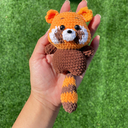 Handmade Crochet Raccoon Keychain