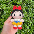 Handmade Crochet Snow White Princess Keychain
