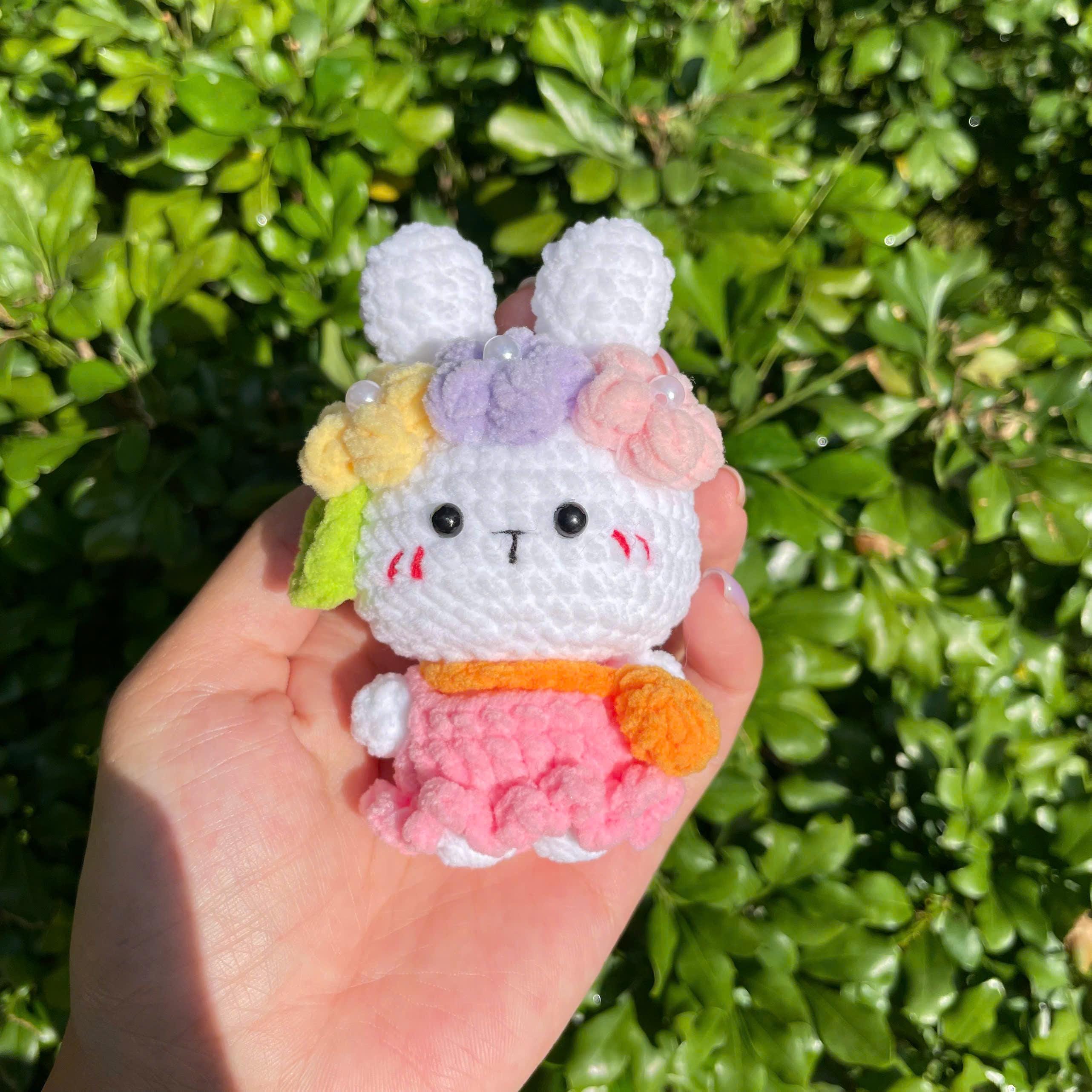 Handmade Crochet Bunny Rabbit Keychain