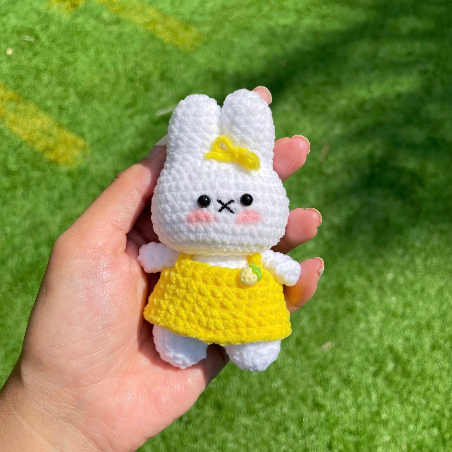 Handmade Crochet Miffy Bunny Rabbit Keychain