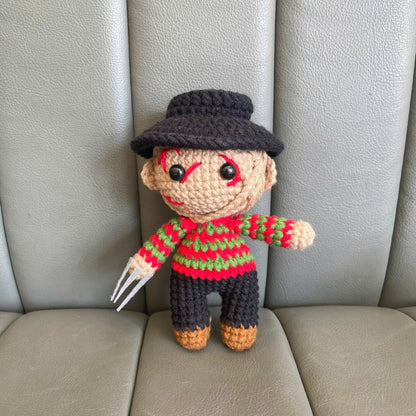 Handmade Crochet Spooky Halloween Freddy Doll