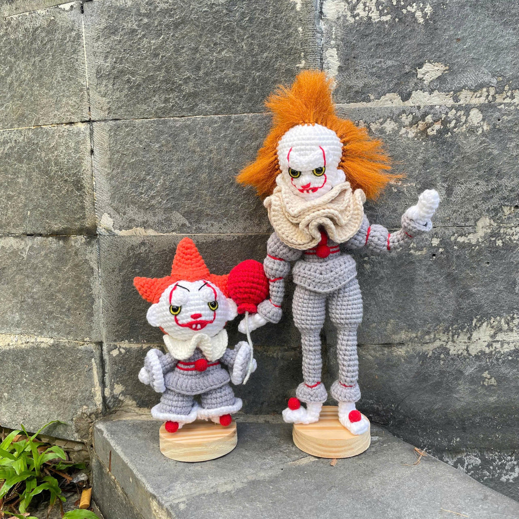 Handmade Crochet Pennywise IT Doll