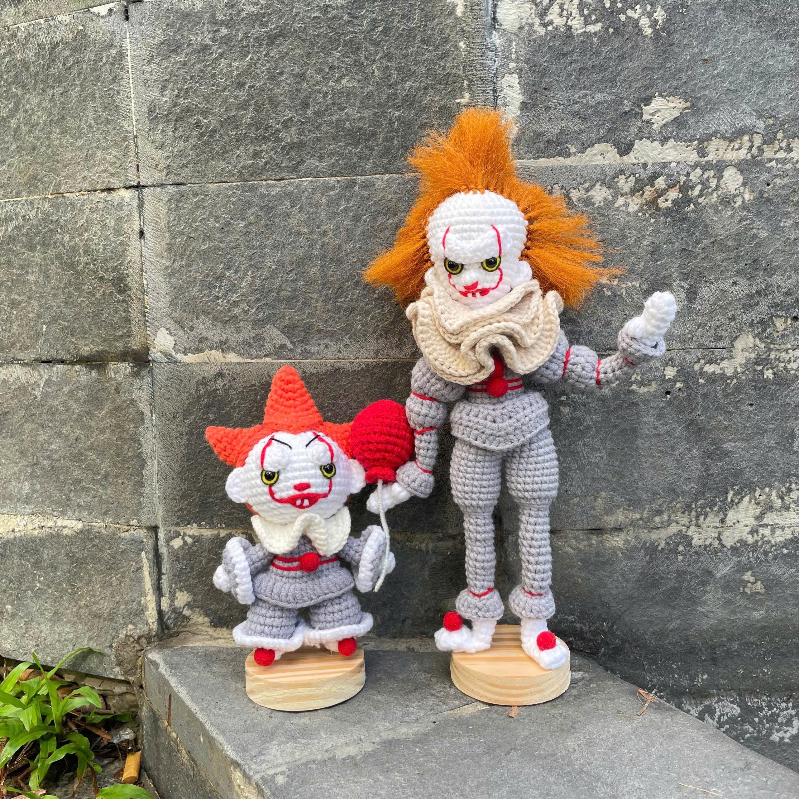 Handmade Crochet Pennywise IT Doll