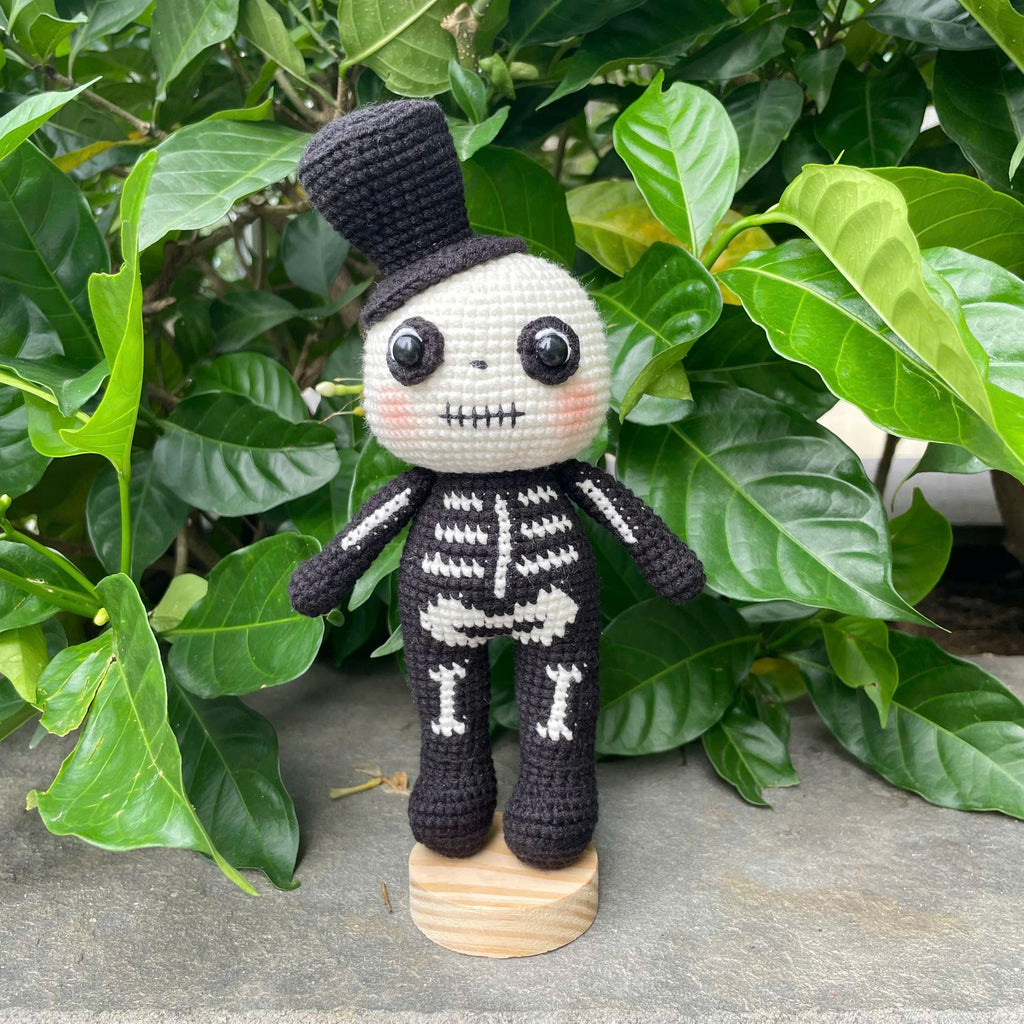 Handmade Crochet Skeleton Doll