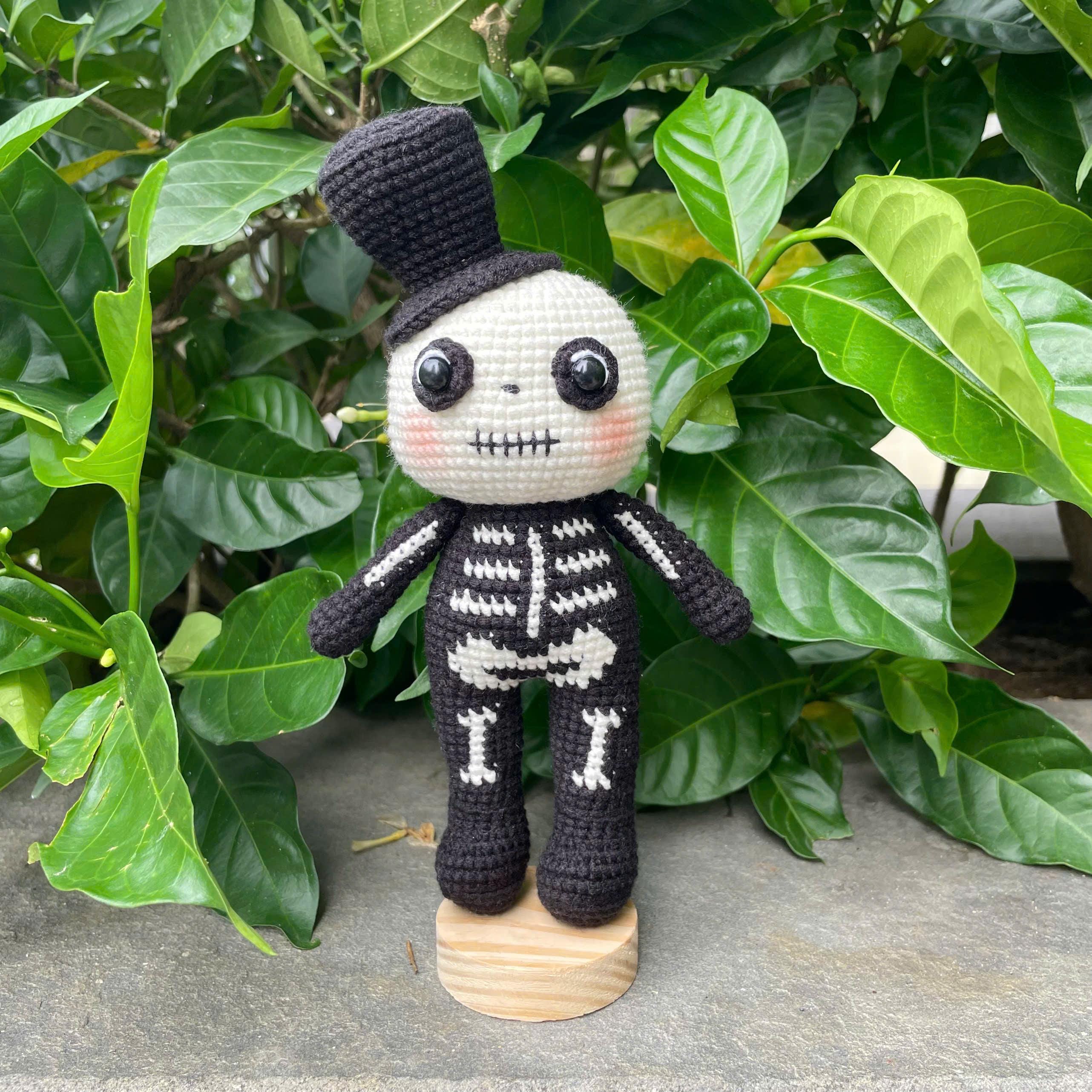 Handmade Crochet Skeleton Doll