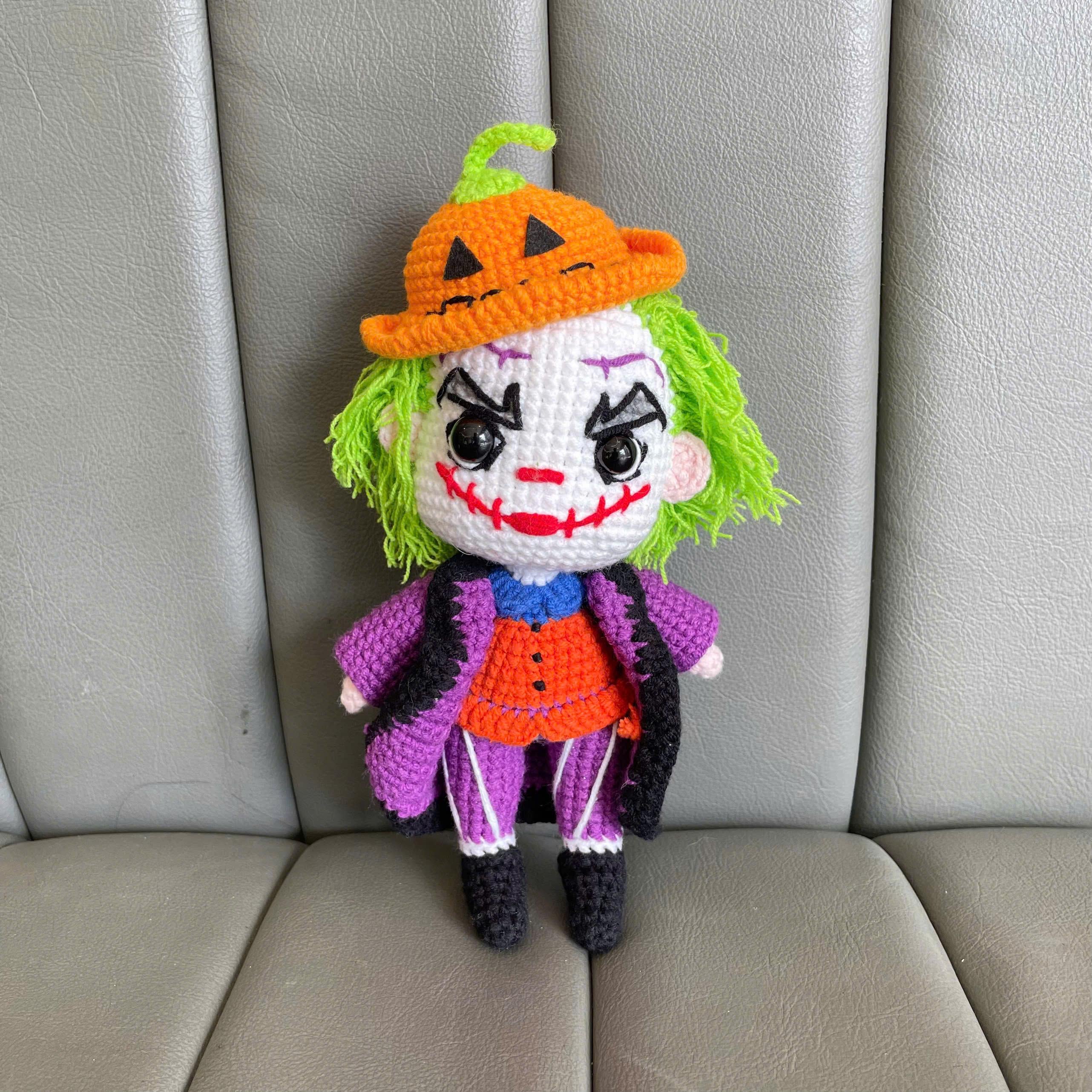 Handmade Crochet Joker Doll