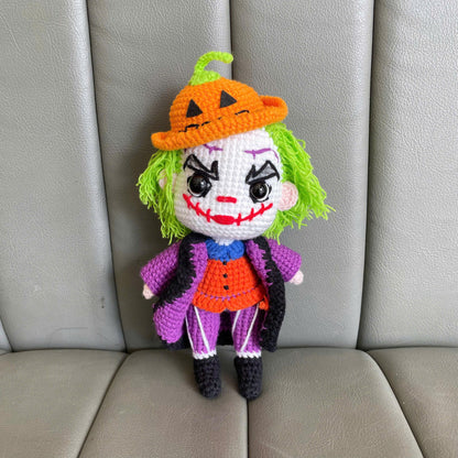 Handmade Crochet Joker Doll