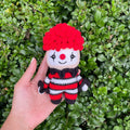 Handmade Crochet Halloween Clown Doll