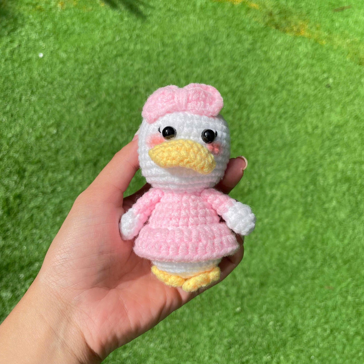 Handmade Crochet Donald Duck Couple Keychain