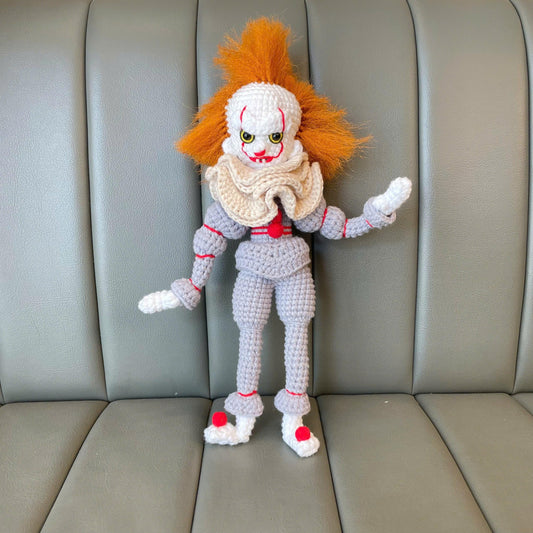 Handmade Crochet Pennywise IT Doll