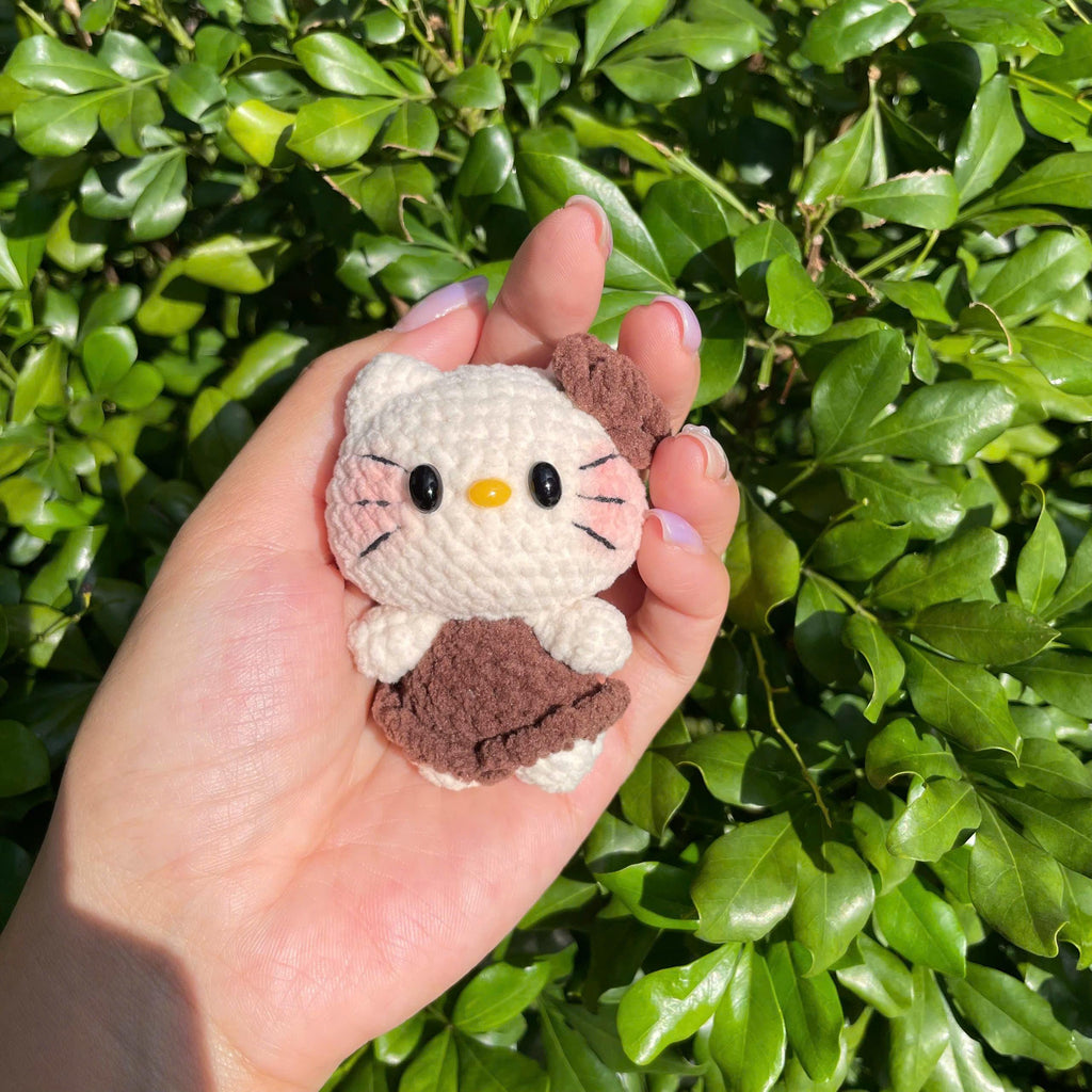 Handmade Crochet Hello Kitty Keychain
