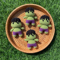 Handmade Crochet Hulk Superhero Small Keychain