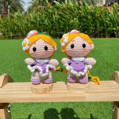 Handmade Crochet Rapunzel Princess Keychain