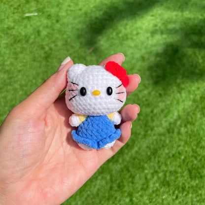 Handmade Crochet Hello Kitty Keychain