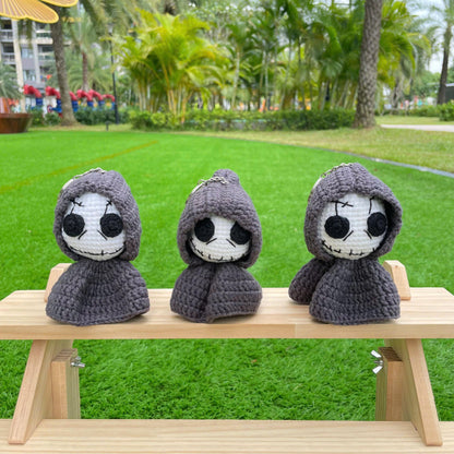 Handmade Crochet Spooky Halloween Death Keychain