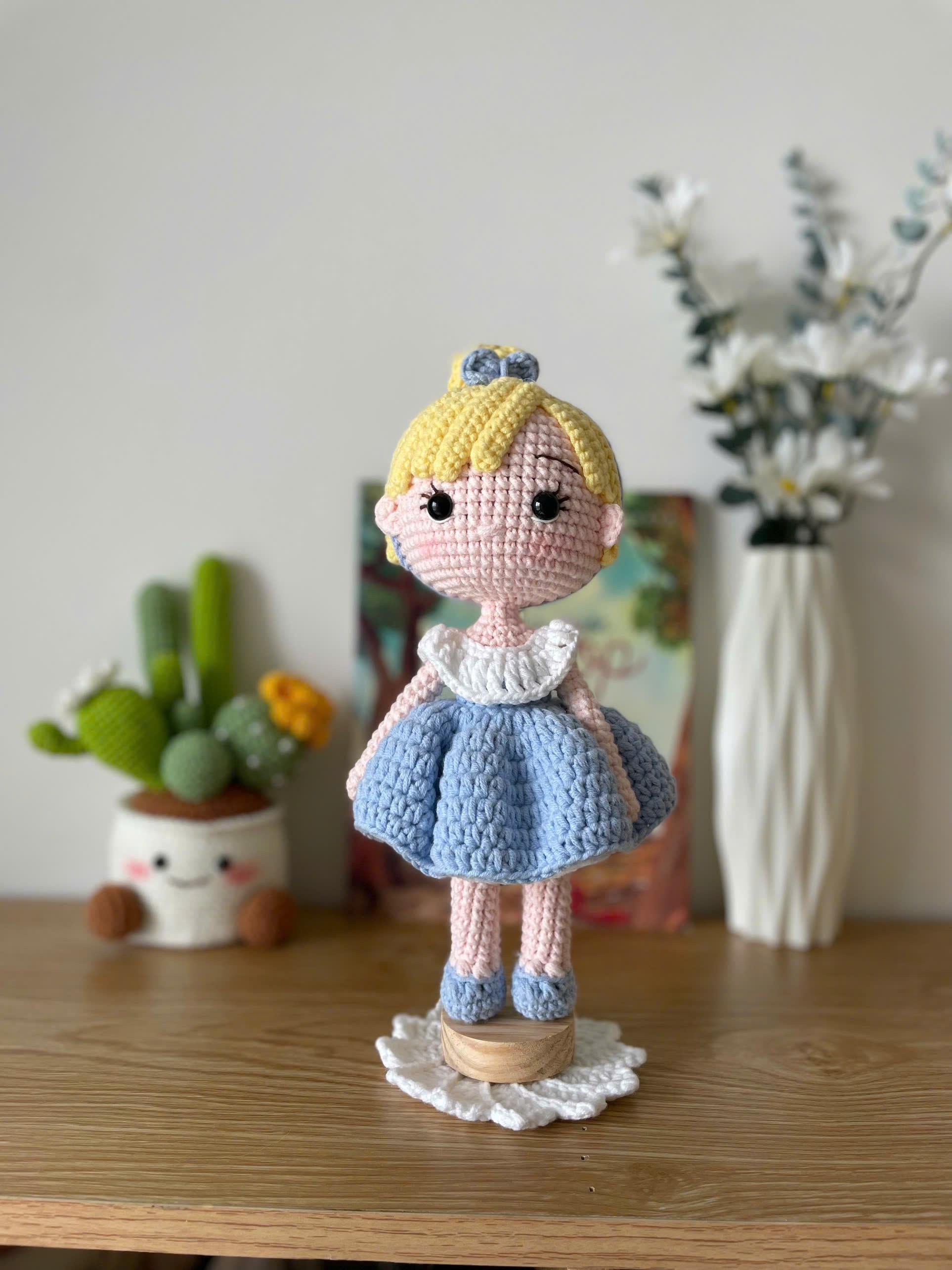 Handmade Crochet Cinderella Princess Doll