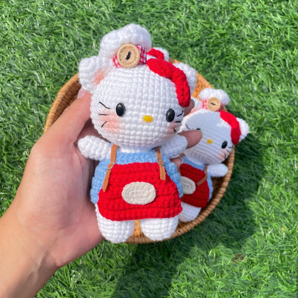 Handmade Crochet Hello Kitty Doll