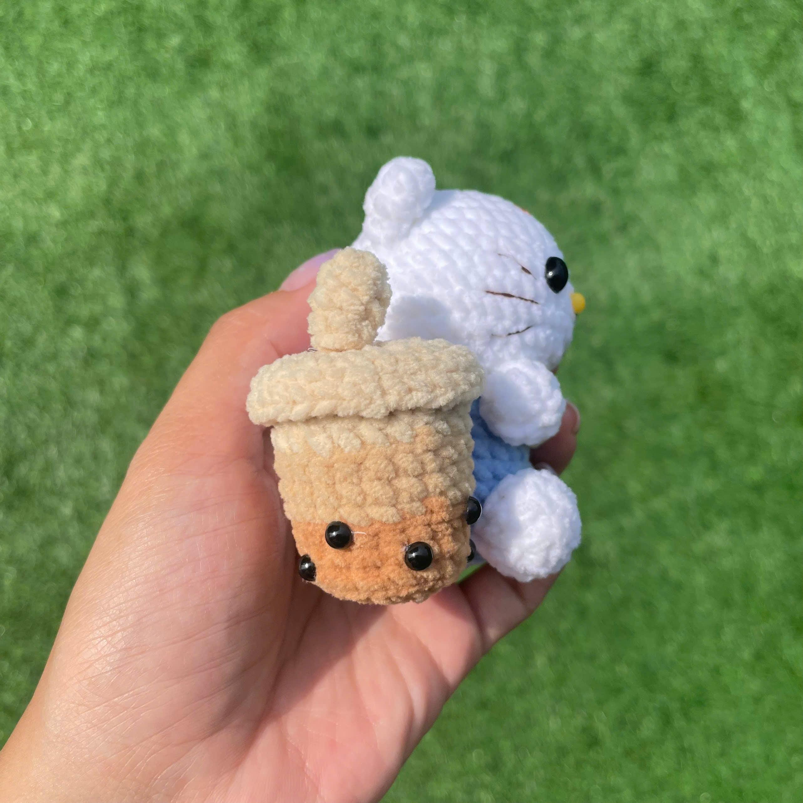 Handmade Crochet Hello Kitty Keychain