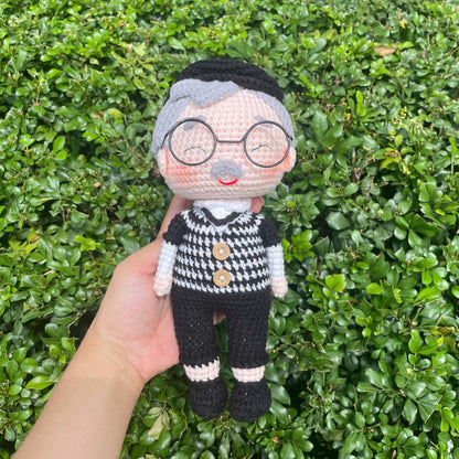 Handmade Crochet Grandma & Grandpa, Grandparents Dolls