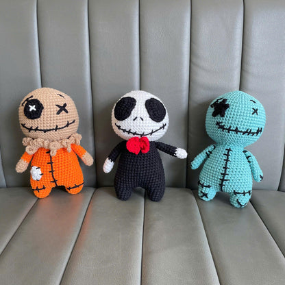 Handmade Crochet Creepy Halloween Sam Doll