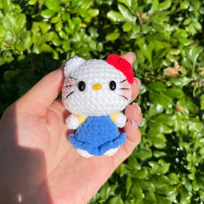 Handmade Crochet Hello Kitty Keychain