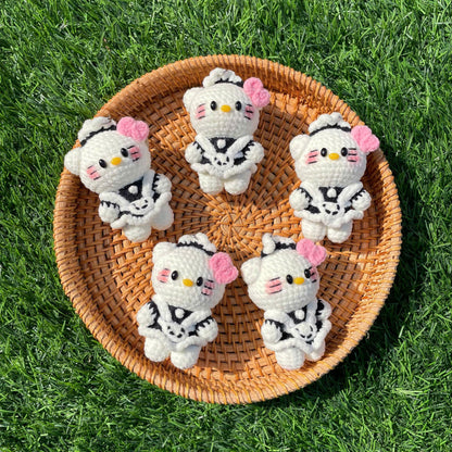 Handmade Crochet Hello Kitty Keychain