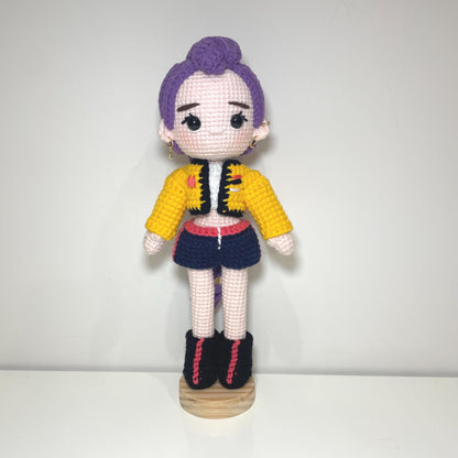Handmade Crochet Huntrix Doll, KPop Demon Hunters