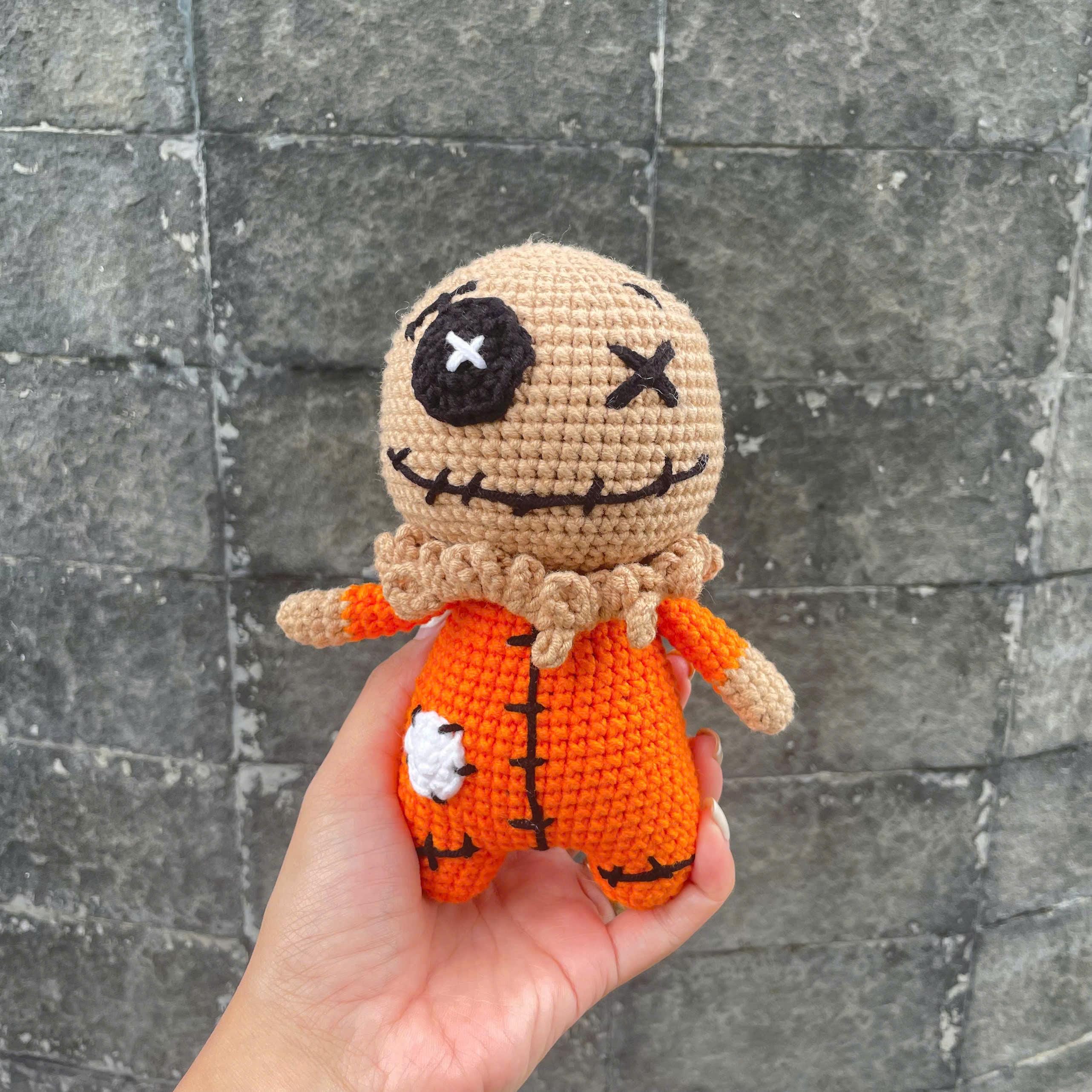 Handmade Crochet Creepy Halloween Sam Doll