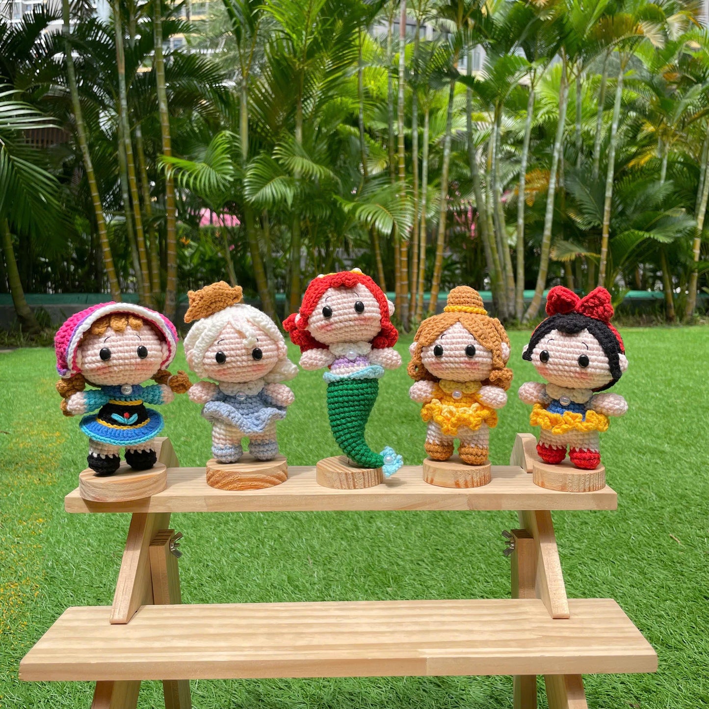 Handmade Crochet Mulan Princess Keychain