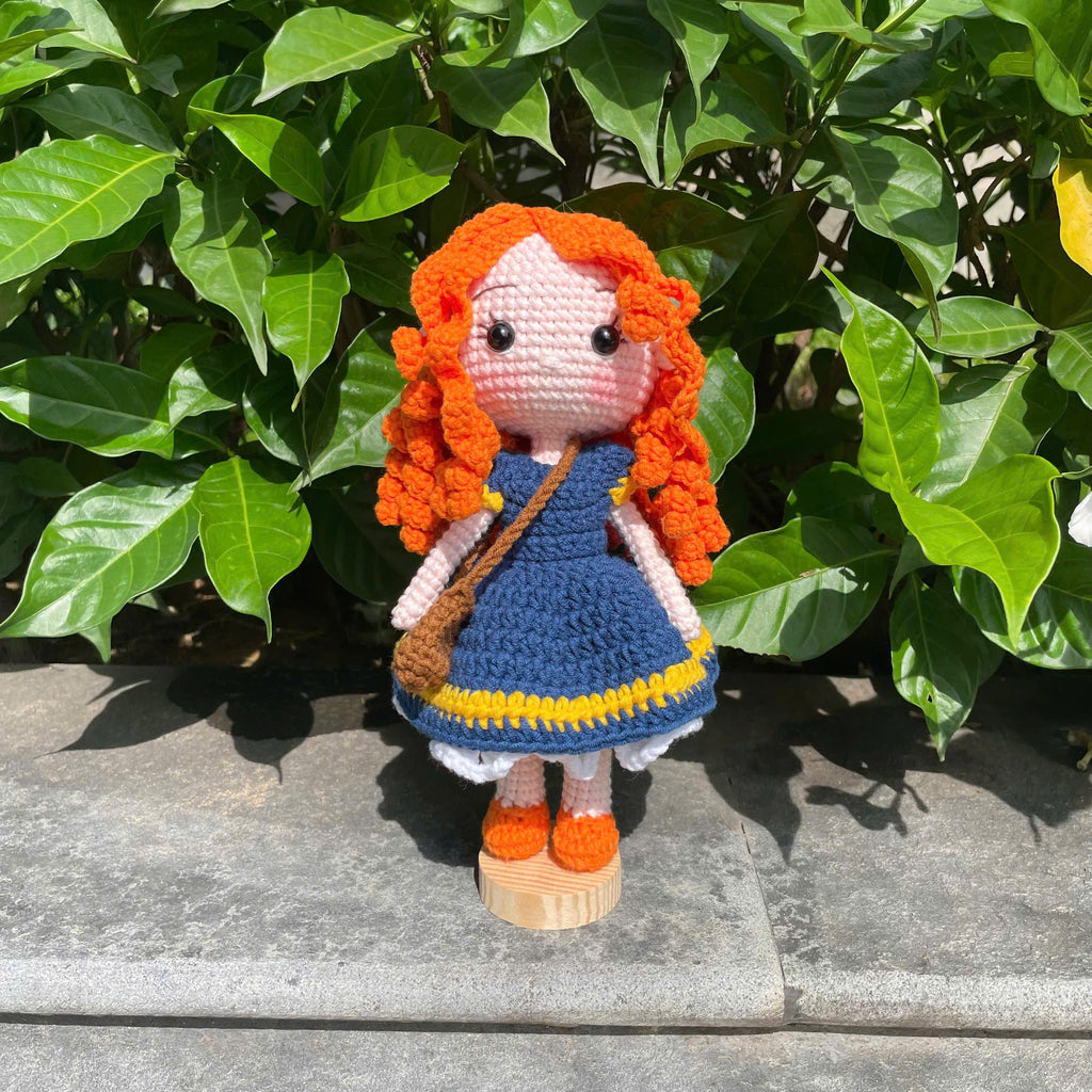 Handmade Crochet Merida Princess Doll
