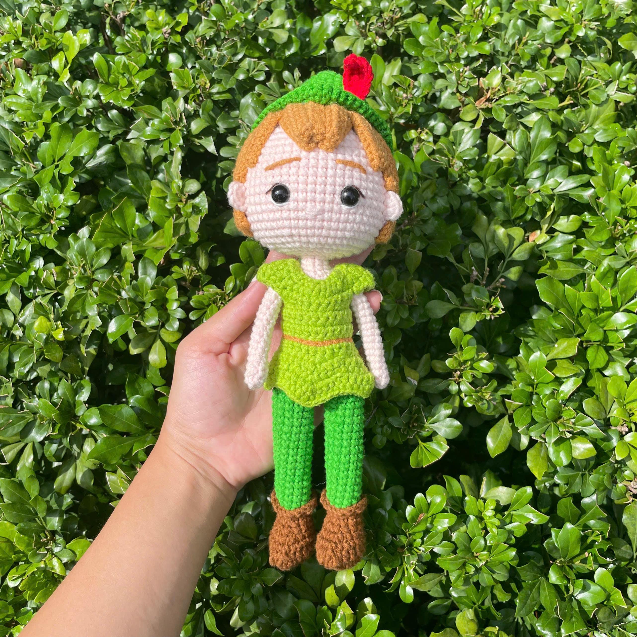 Handmade Crochet Peter Pan Doll