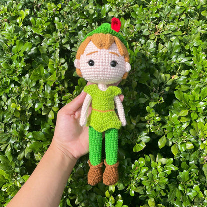 Handmade Crochet Peter Pan Doll