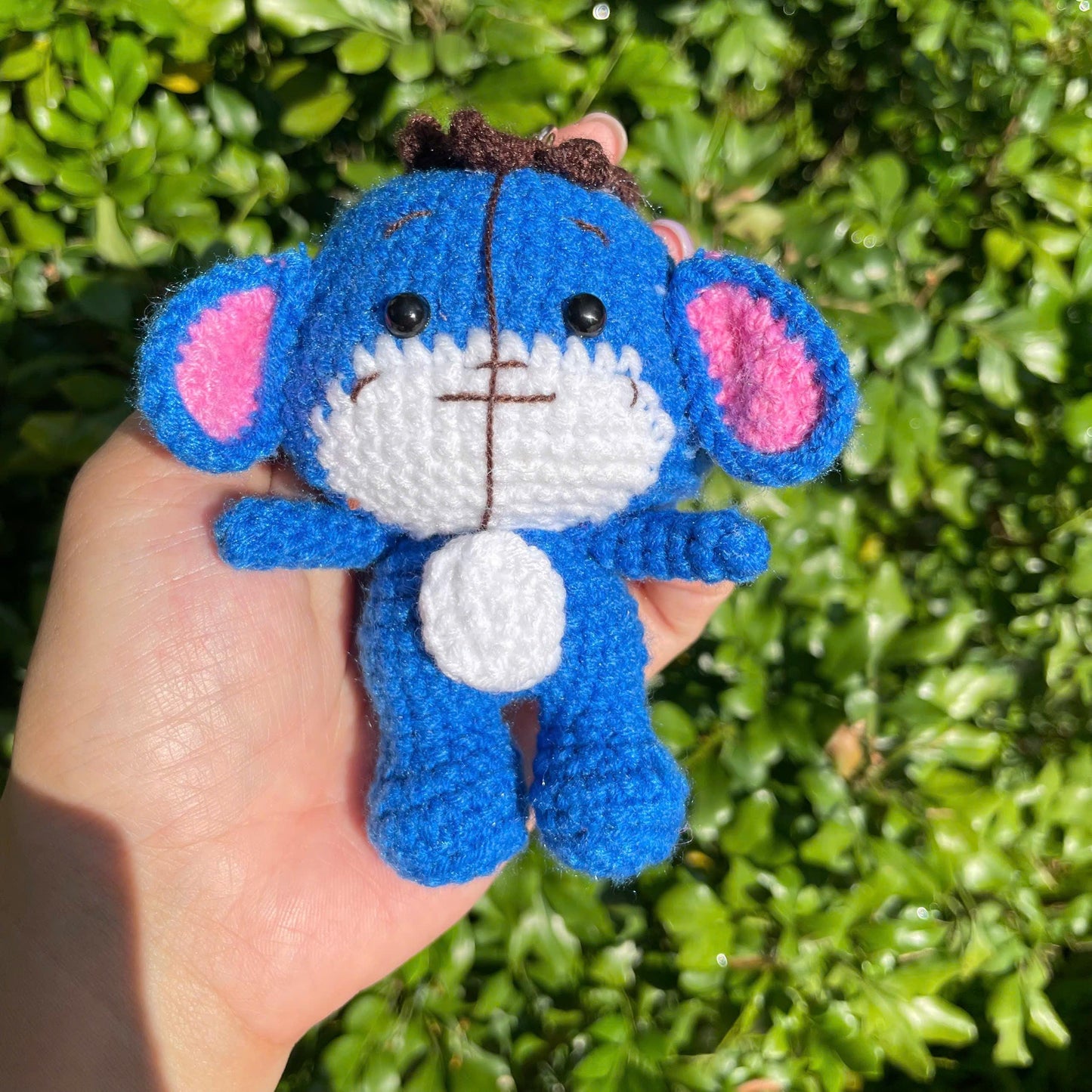 Handmade Crochet Eeyore Keychain, Winnie the Pooh Donkey