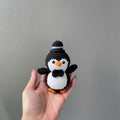 Handmade Crochet Penguin Couple Keychain