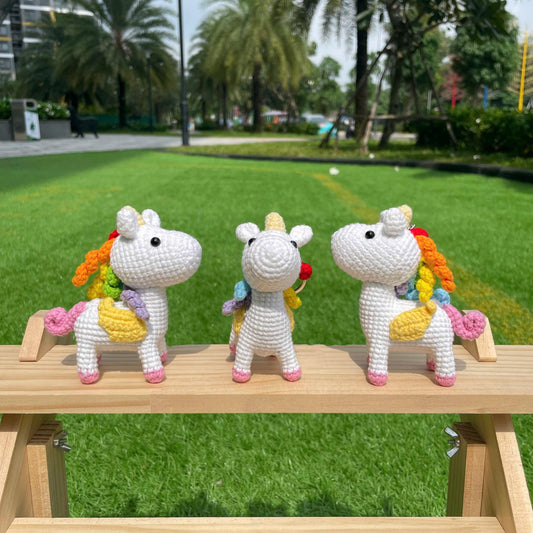 Handmade Crochet Unicorn Keychain