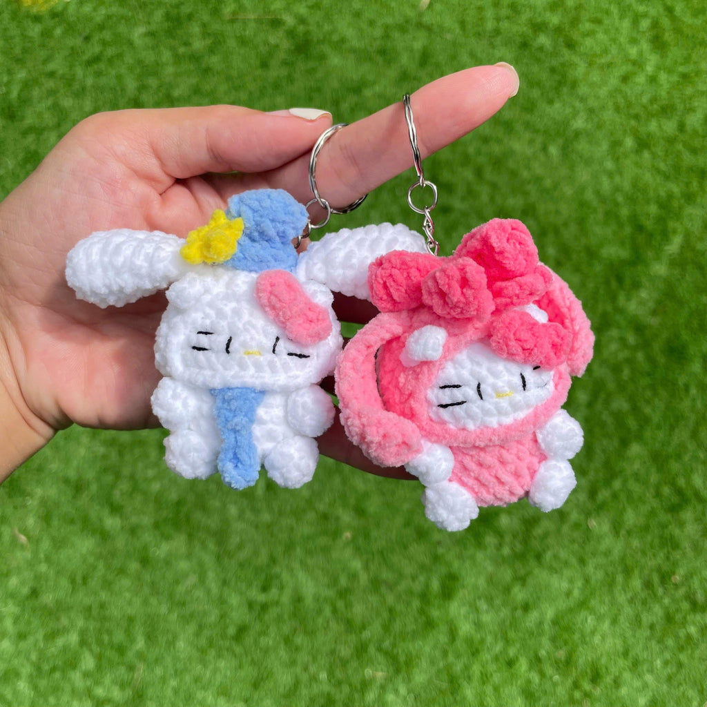 Handmade Crochet Hello Kitty Keychain
