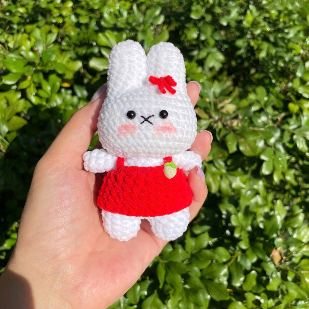 Handmade Crochet Miffy Bunny Rabbit Keychain